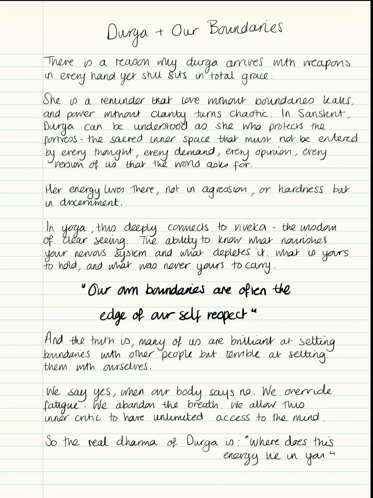 Today&rsquo;s Dharma inspired by our focus of the month Durga, Om Sri Durgayai Namah. 🪩
