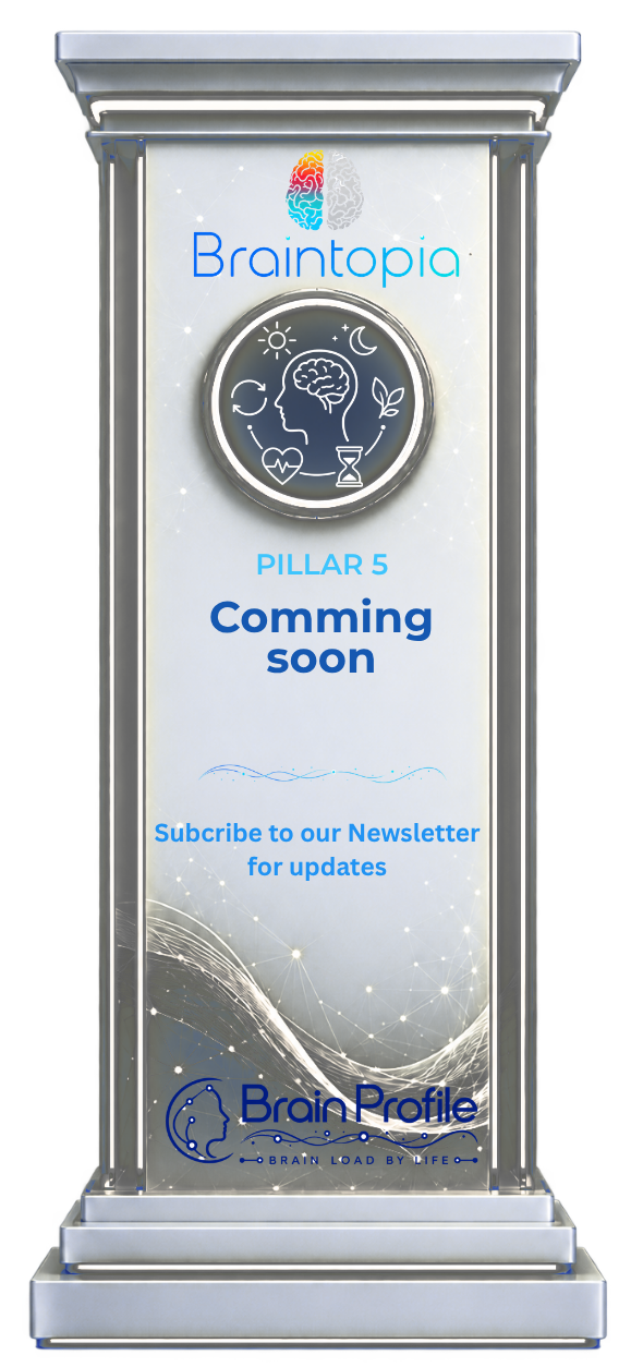 Braintopia Pillar 5 graphic placeholder featuring first responder icon: Coming Soon, subscribe to our newsletter for updates