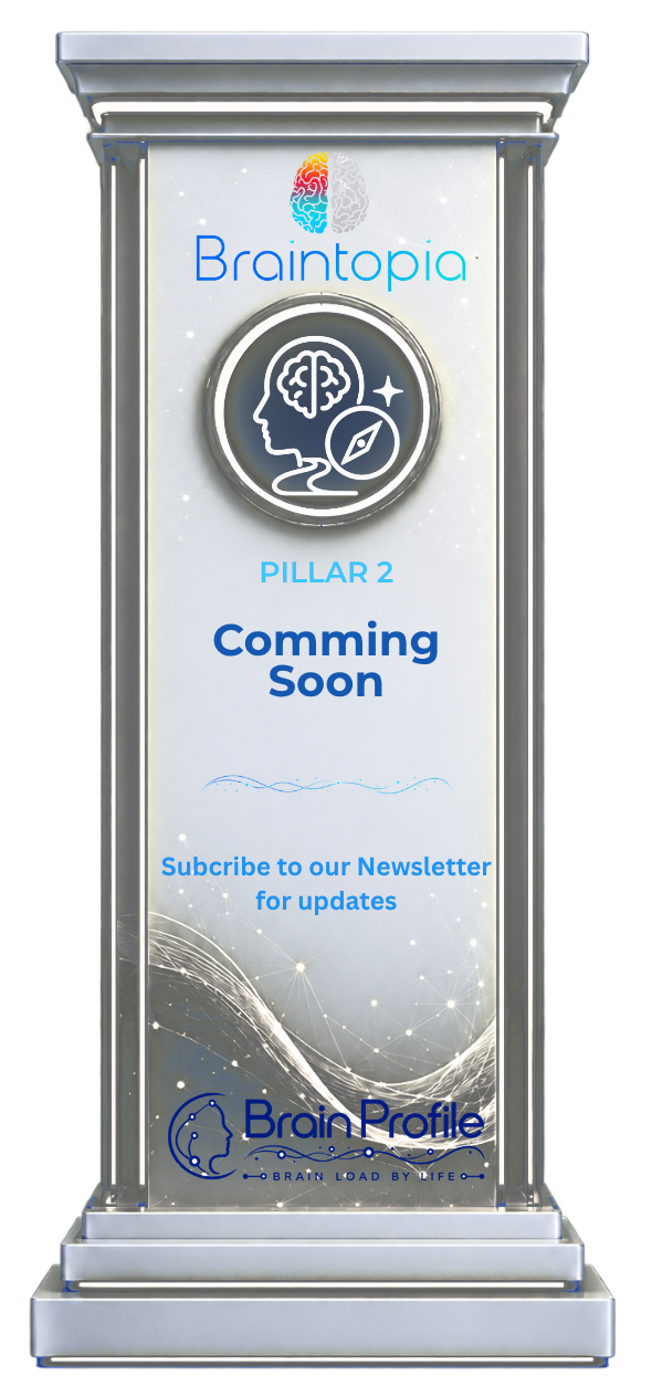 Braintopia Pillar 2 graphic placeholder: Coming Soon, subscribe to our newsletter for updates