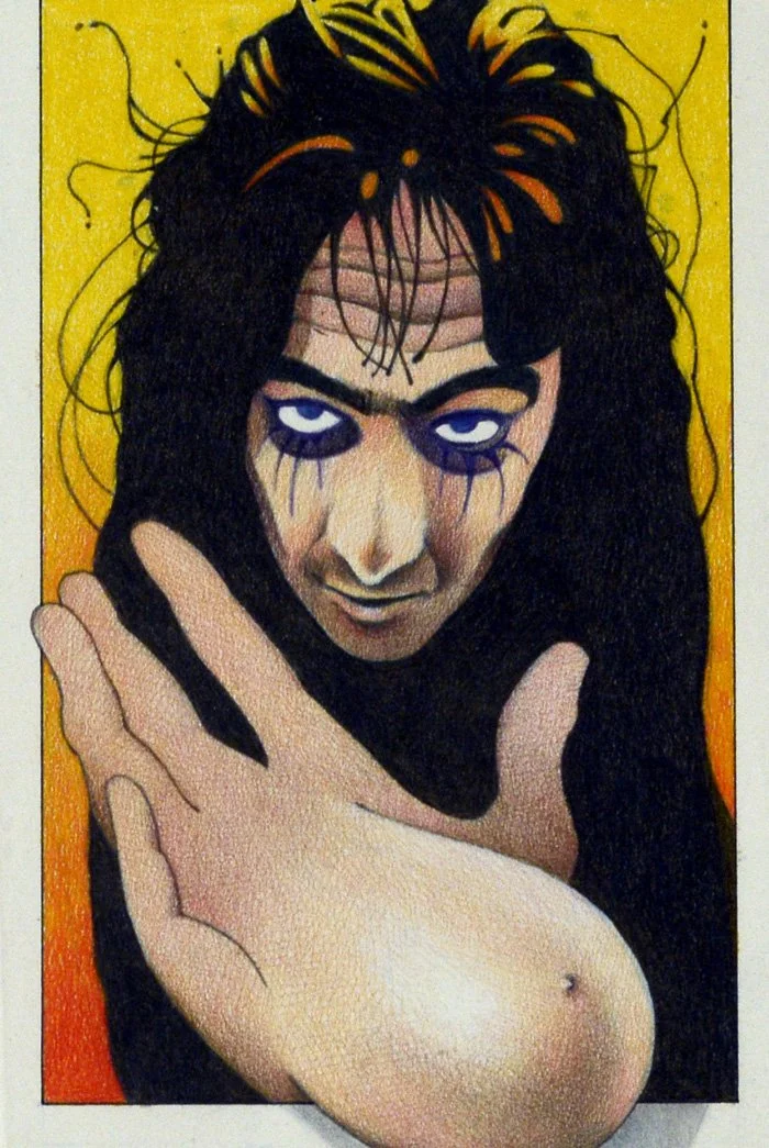 Playboy Original Artwork of Alice Cooper 1975