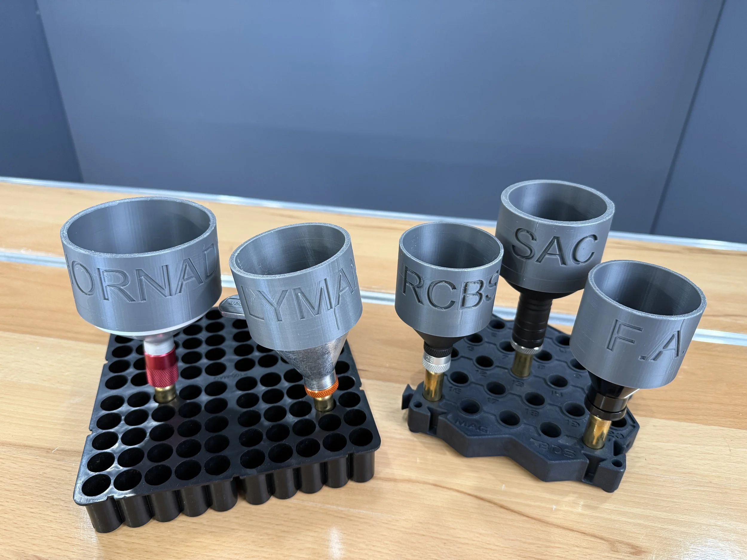 reloading powder funnel extensions