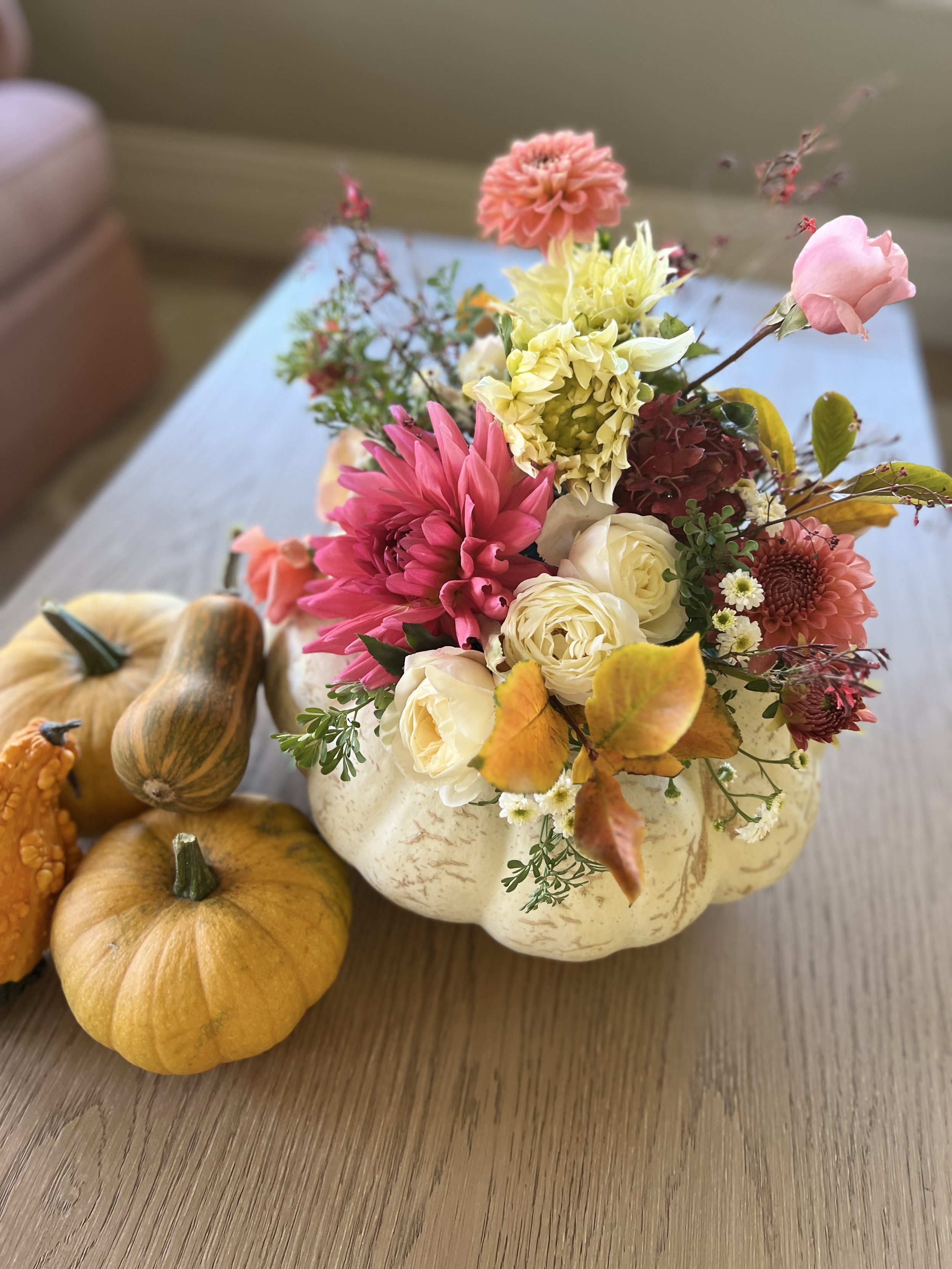 Flowers in a Pumpkin