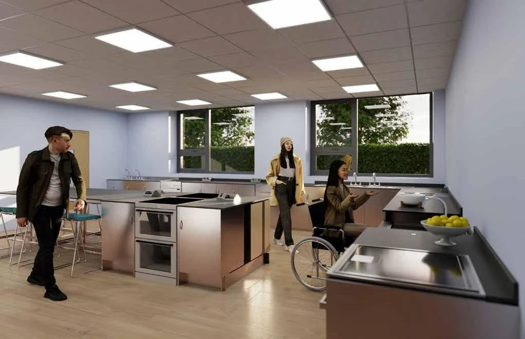 Indicative view of the learner kitchen