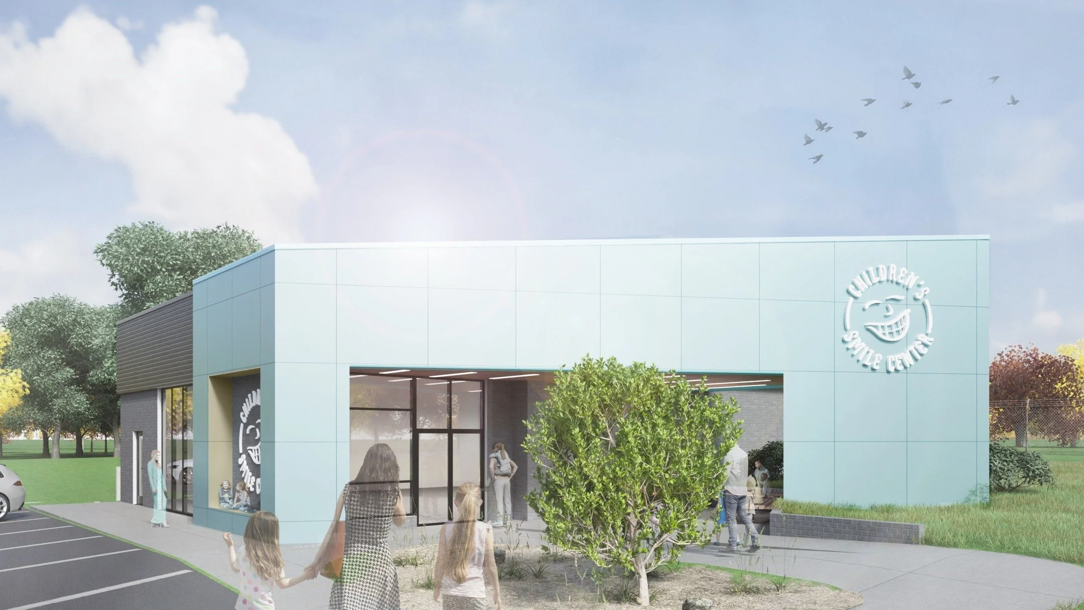 Excited to share another Children&rsquo;s Smile Center project.

This time in Aurora, MO! 

This remodel transforms the existing building into a bright, welcoming space designed with comfort and care in mind. Swipe to see the original building and ho
