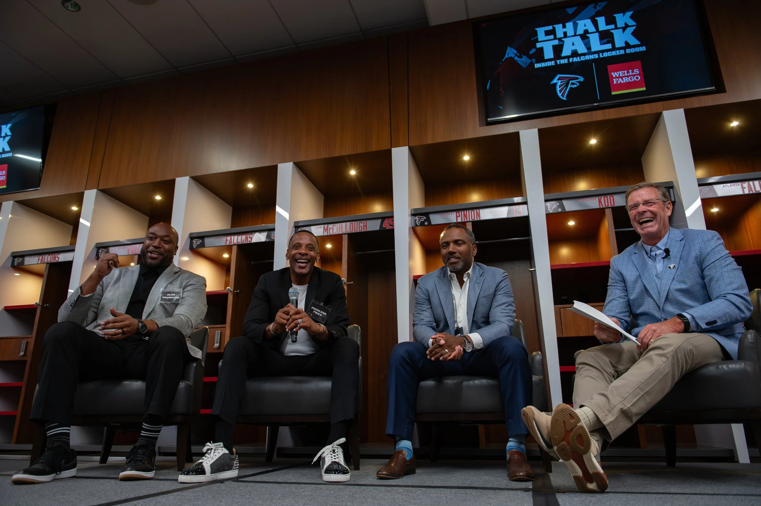 Falcons Locker Room Chalk Talk
