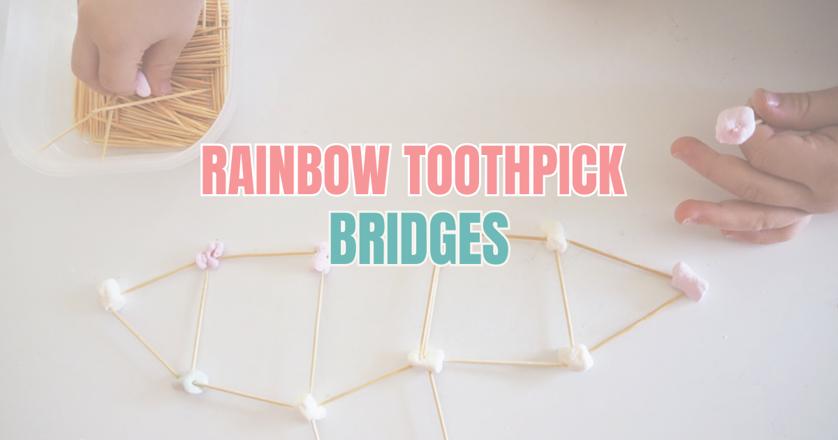Rainbow Toothpick Bridges
