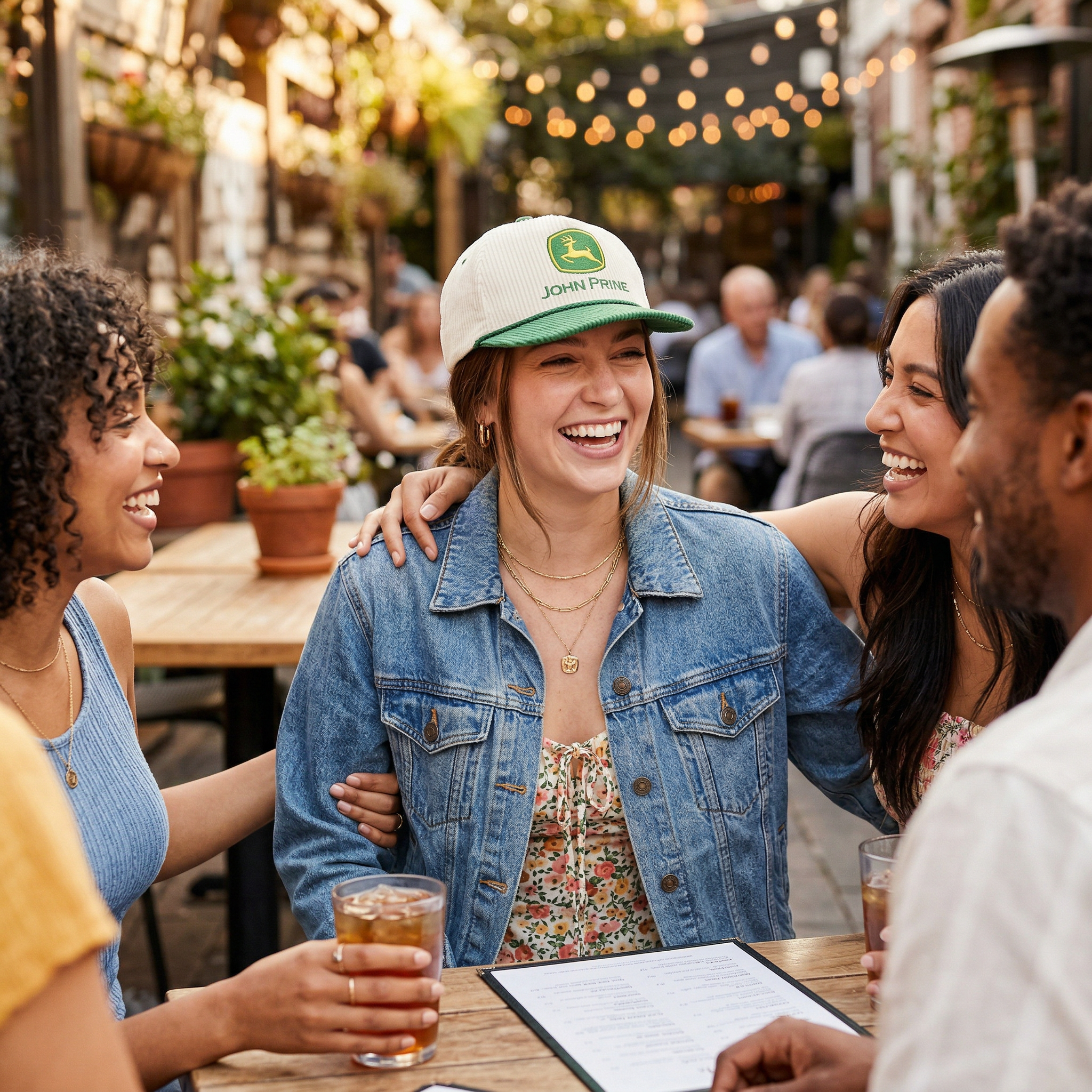 Brendan Forrest_John Prine Hat_Green+Creme_Model 3.jpg