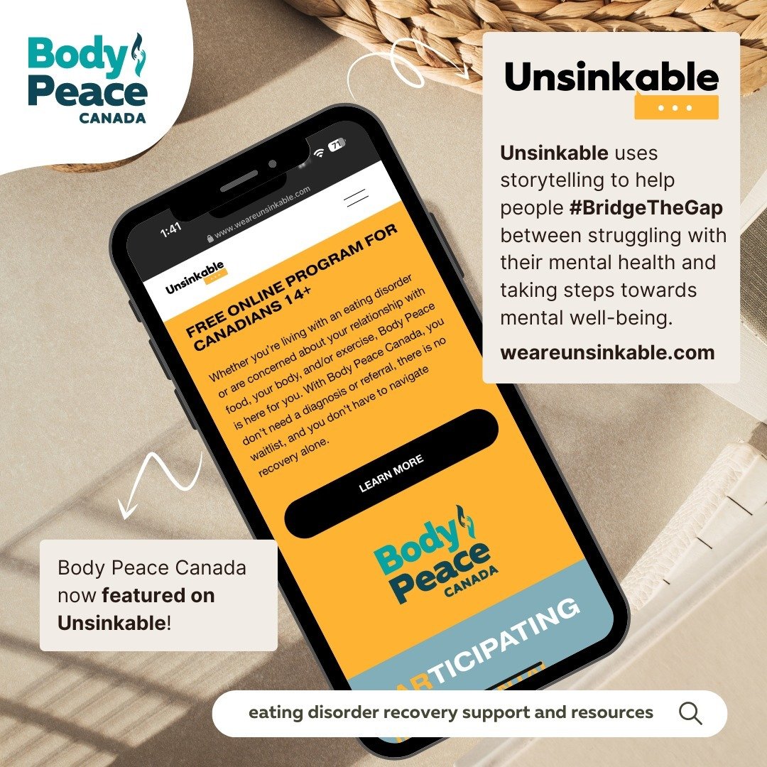 Body Peace Canada is now featured on Unsinkable under their digital mental health resources!
Unsinkable, founded by Olympic hero and mental health advocate Silken Laumann, is a charitable organisation that uses storytelling to bridge the gap between 