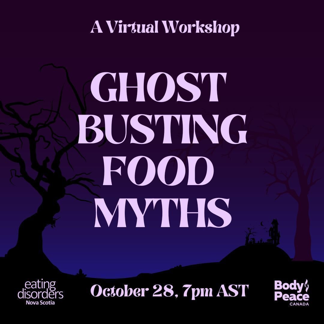 Last chance to register!

Let's take a deeper look at what we may have learned about food and bodies and do some ghost busting! 👻 

Check out our Virtual Workshop on Oct 28th &quot;Ghost Busting Food Myths&quot;

Join Jaime and Deb as they dispel so