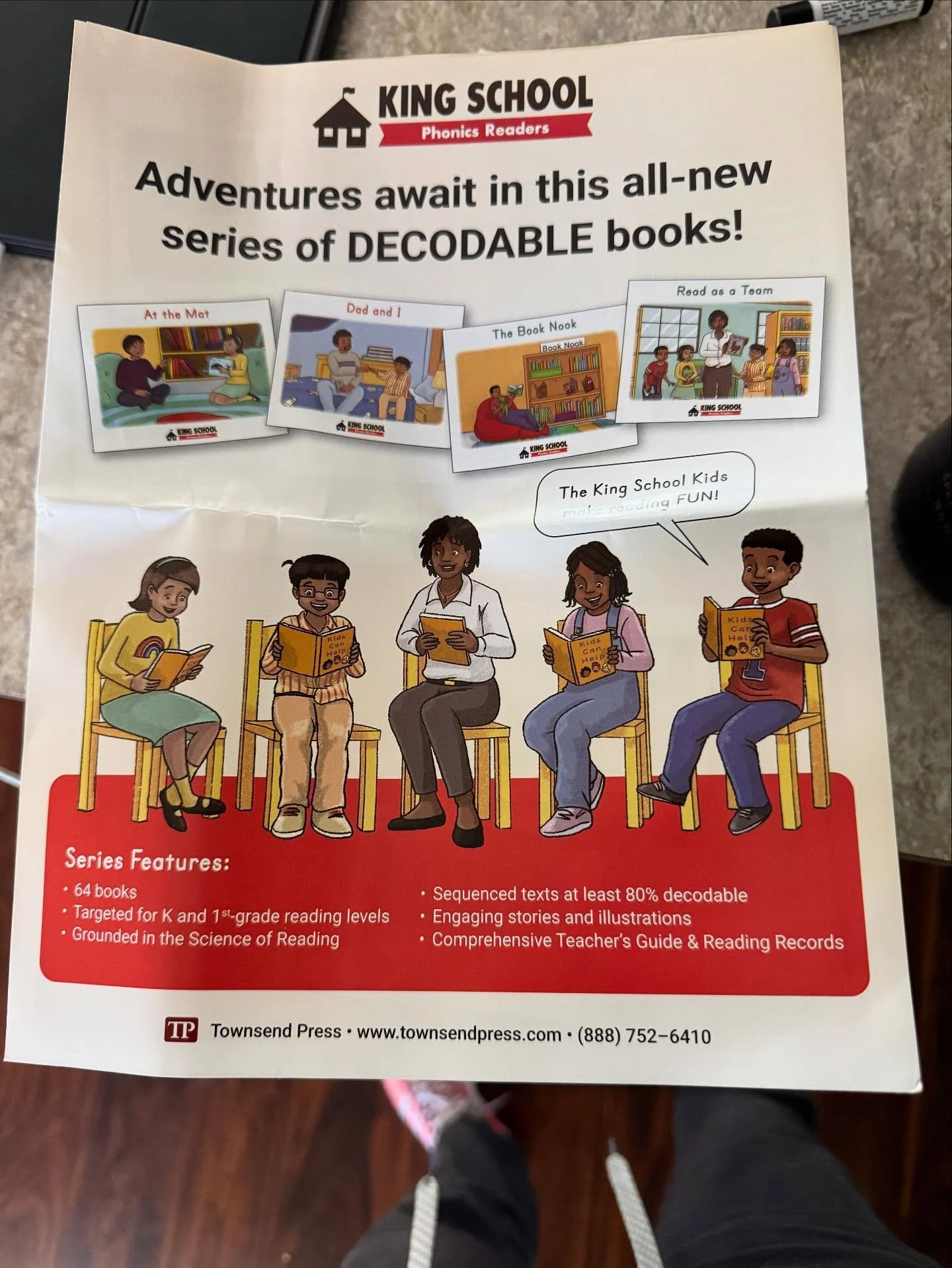 A giant, thank you to our friends at @townsendpress for donating these beautiful Decodable King School books. Teachers have been asking for these to help their students. We cannot wait to share them with our students and educators.