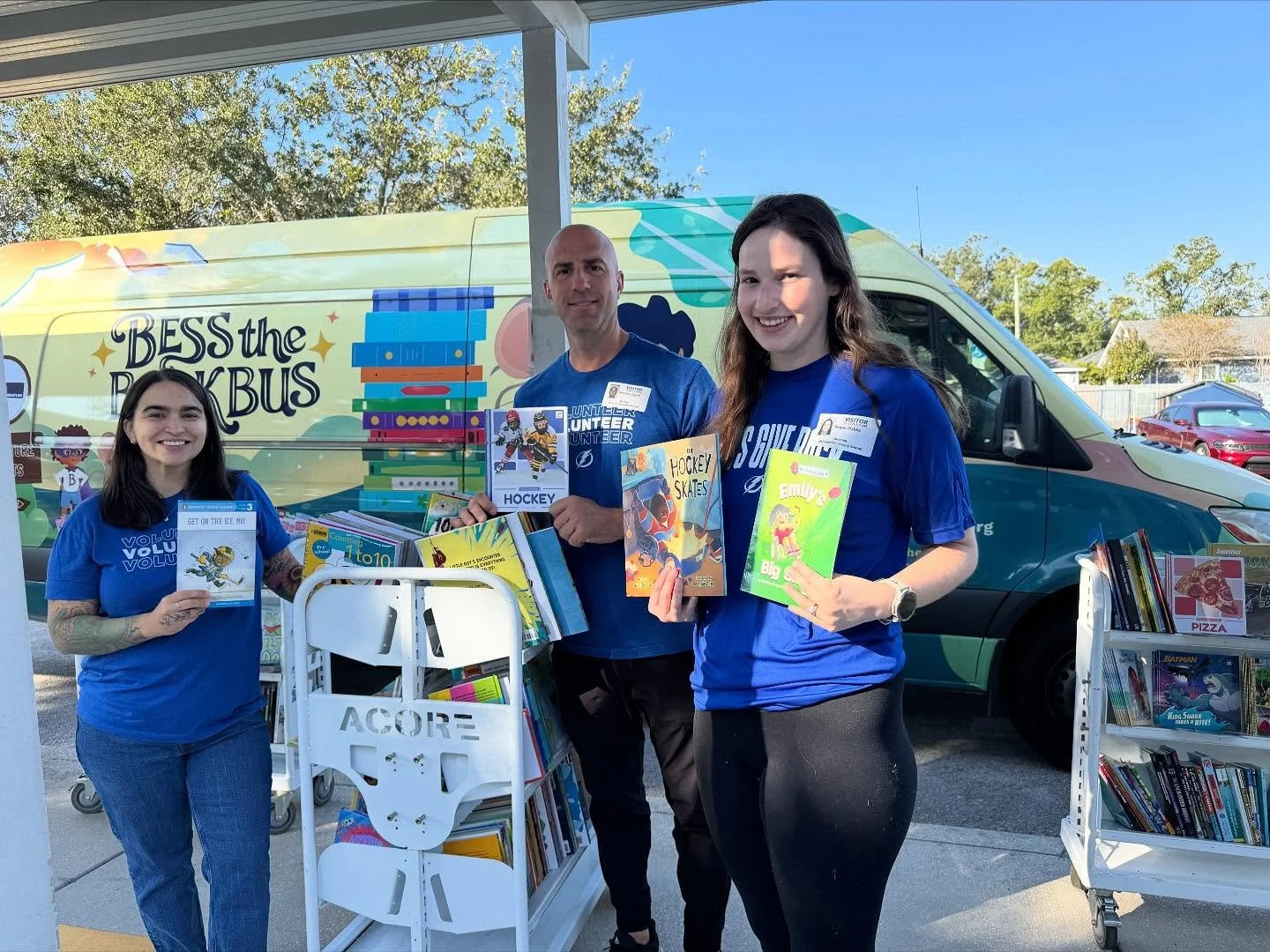 Thank you to our friends at The Lightning Foundation for sharing your love of books and reading with us today and for supporting Book Joy at 8 of our Tampa schools! @lightningfoundation @tblightning