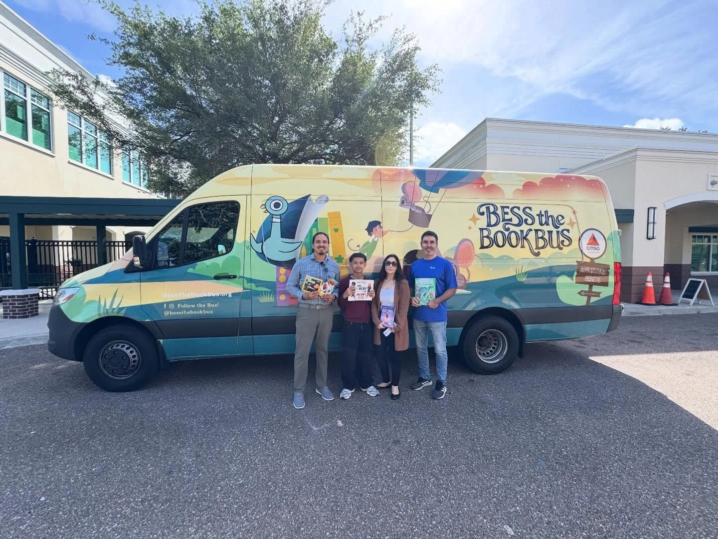 Thank you so much to our friends from @pfizerinc for coming out to volunteer today. The students really enjoyed your book recommendations and interacting with you. And thank you for doing a book drive to fulfill our wish list. The kids were so excite