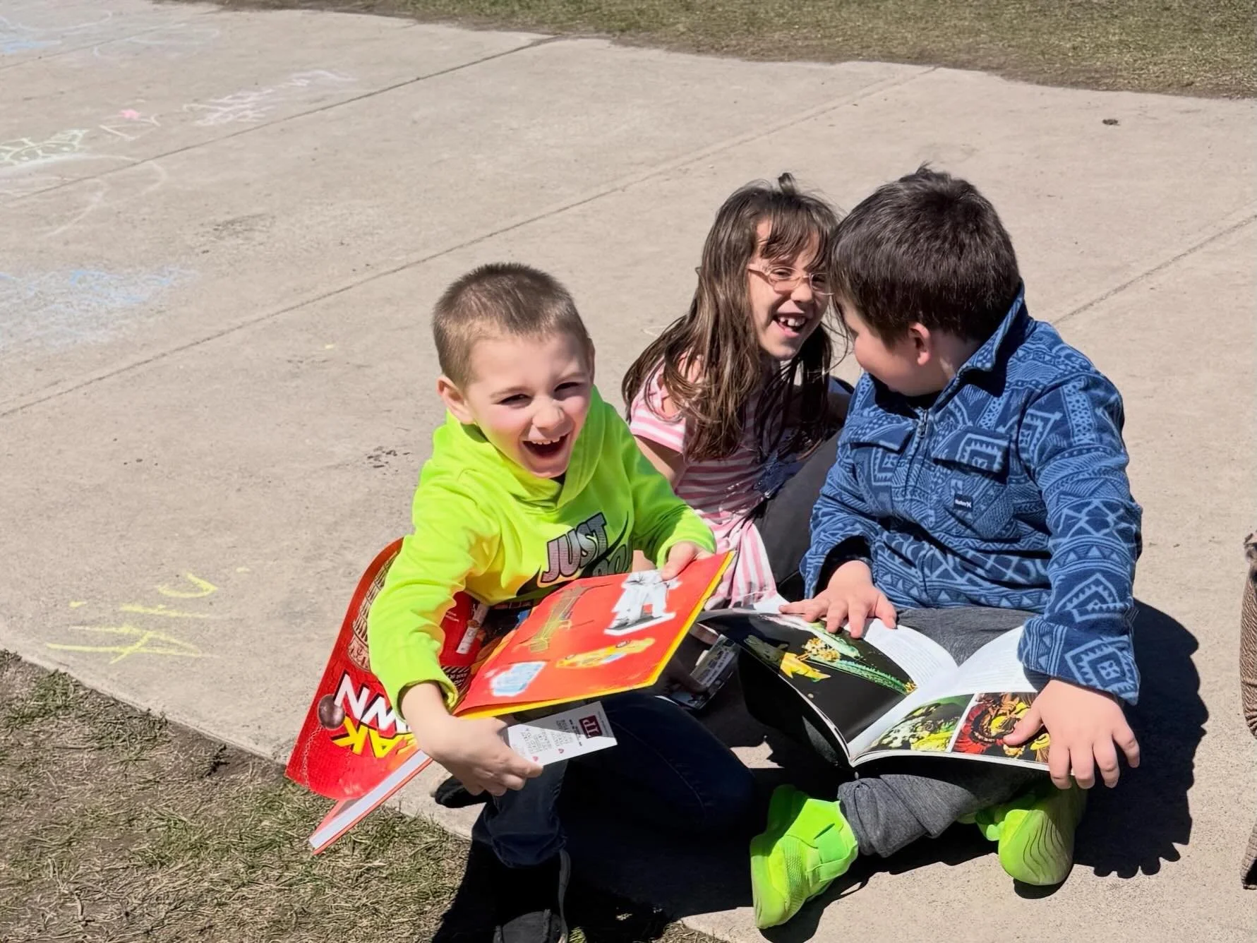 This is Book Joy! Thanks again for making our book party the ultimate celebration of the reading, @saultstemarieschools !  And a special shout out to @chloekann and @townsendpress for making this trip happen!