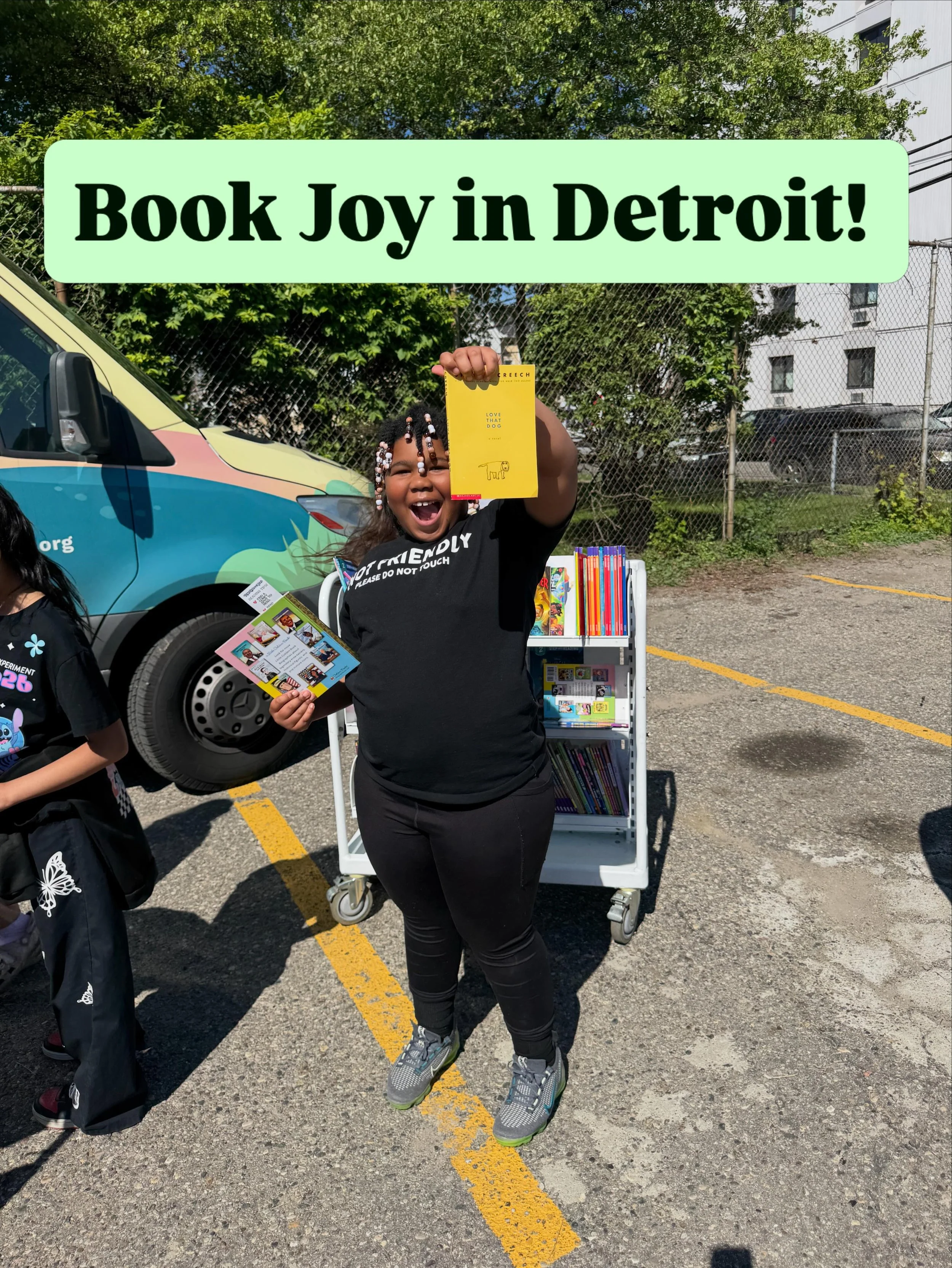 This young lady was so excited to find the book Love That Dog. They are reading it in class. She picked it up, gasped and yelled &ldquo;It&rsquo;s PERFECT!&rdquo;