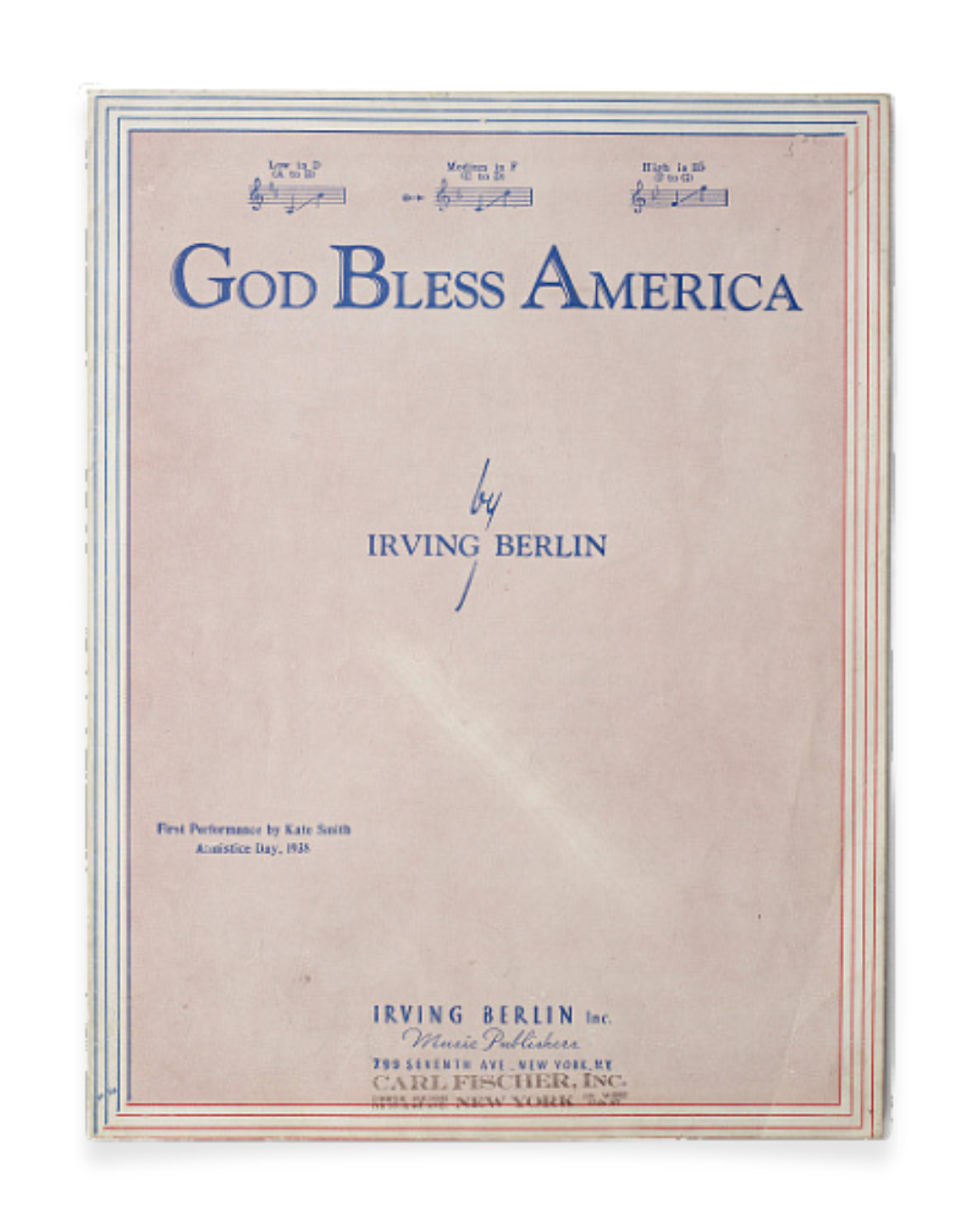 Berlin, I. (1939). “God Bless America” [Manuscript]. National Museum of American History.  https://ids.si.edu/ids/deliveryService?id=NMAH-JN2021-04421-000001&max=600.