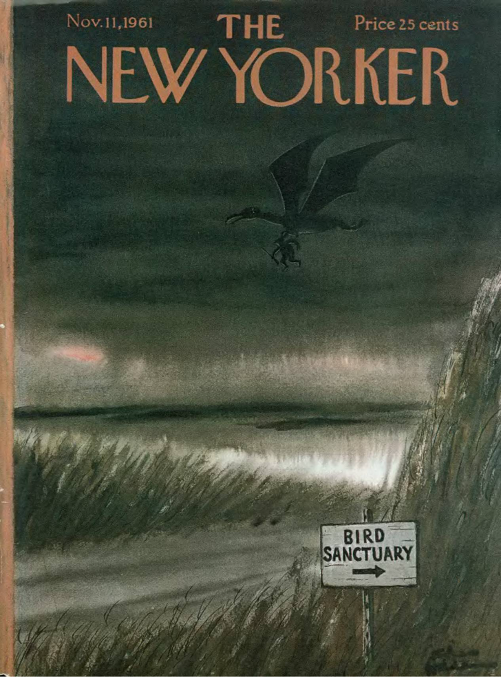  Cover illustration for  The New Yorker,  Nov. 11, 1961   https://archives.newyorker.com/newyorker/1961-11-11/flipbook/CV1/  .  