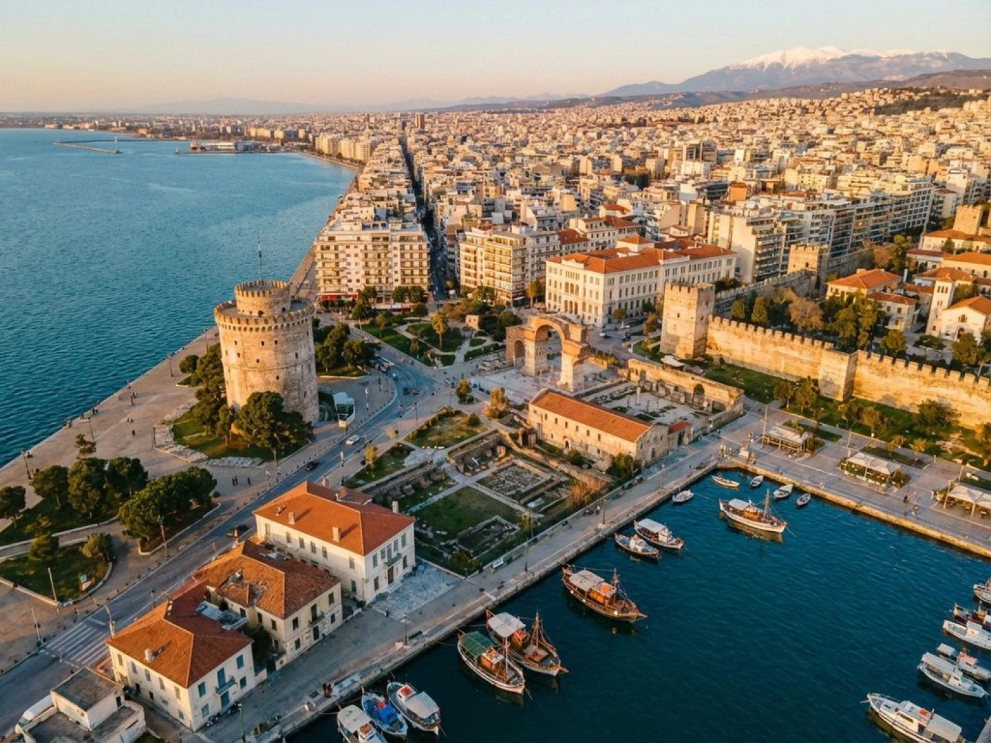 Arial view of Thessaloniki, Greece.