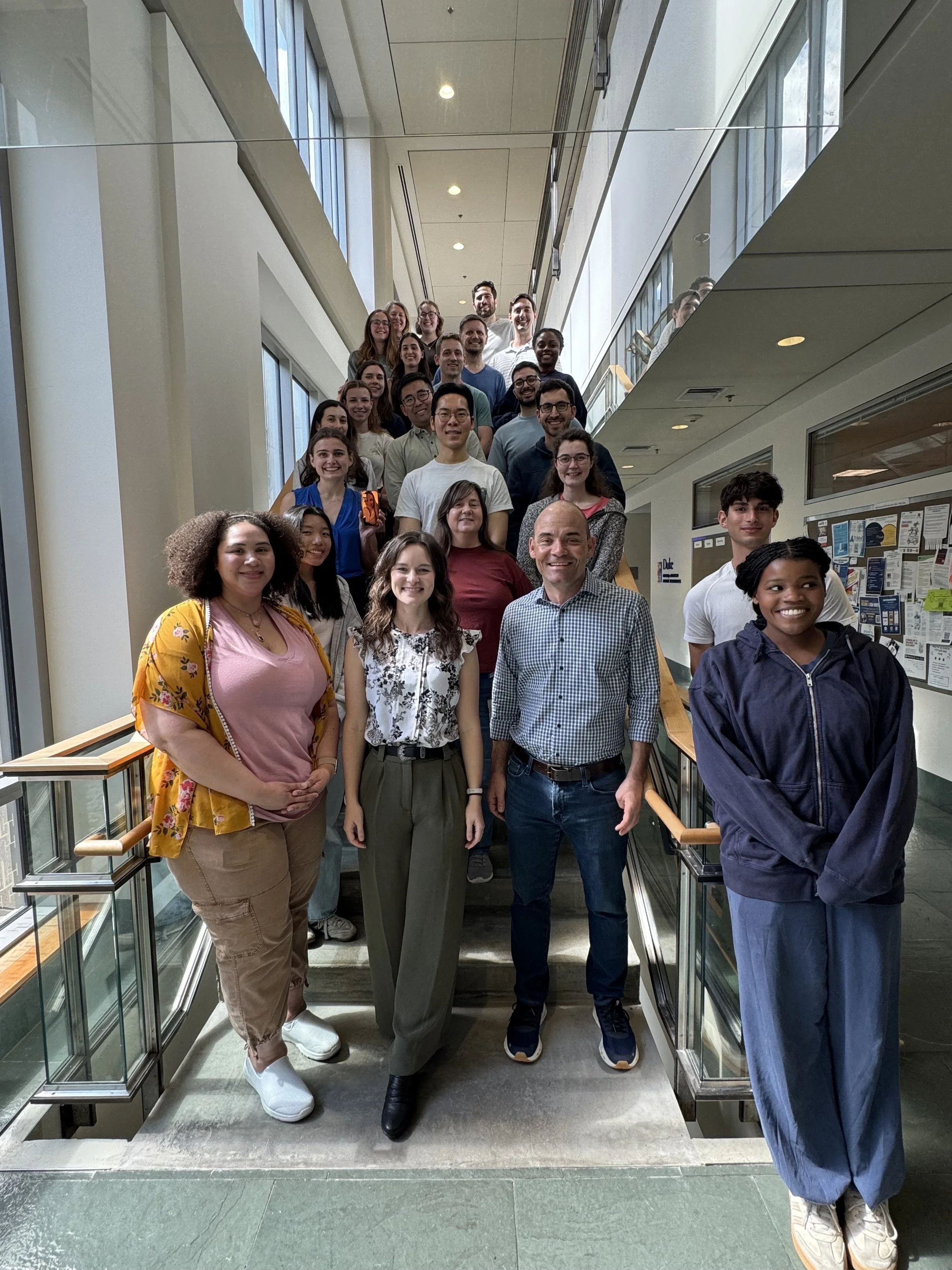 Lab members posing for photo at Carson's defense.
