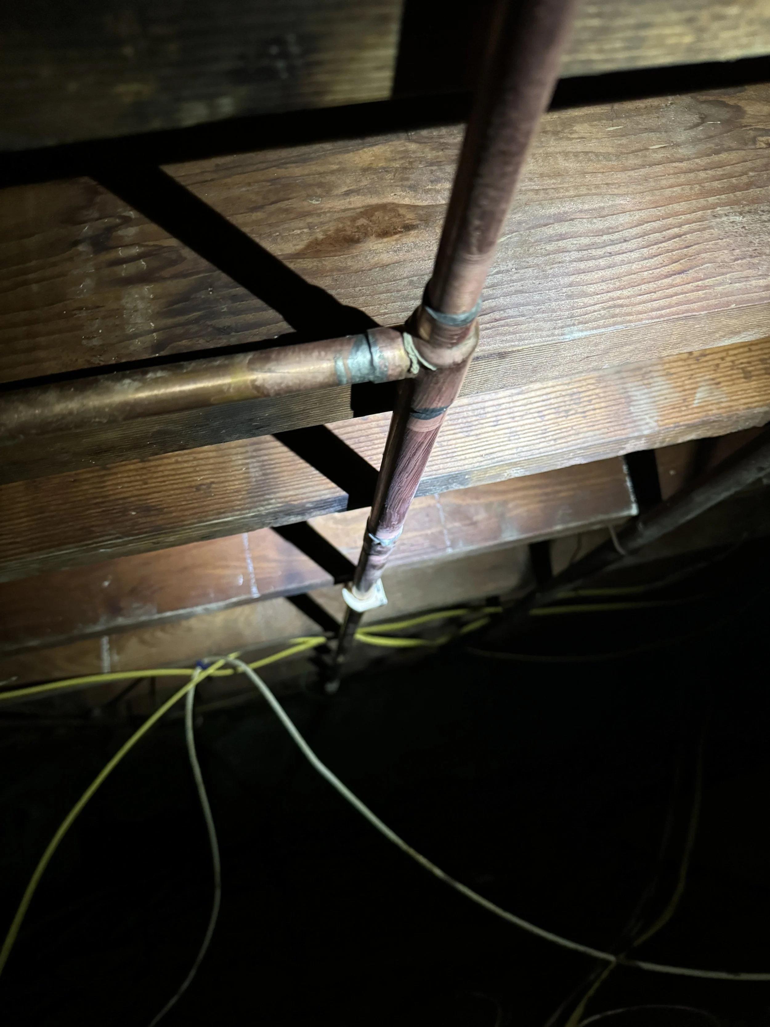 Installing new copper type L water lines