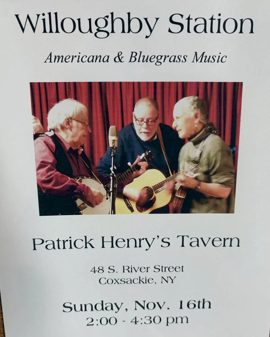 Looking for Sunday plans? We&rsquo;ve got you covered 🎶
Willoughby Station brings their Americana &amp; Bluegrass sound to Patrick Henry&rsquo;s Tavern this Sunday, Nov. 16th from 2&ndash;4:30 PM!
See you there! 🍻