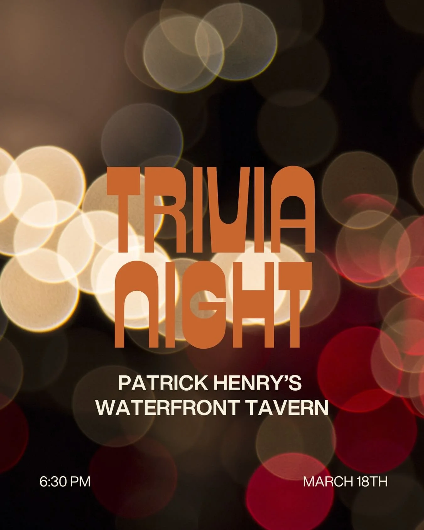 Join us tonight for trivia! Grab a beer and bring a friend. 🍻
Every Wednesday at Patrick Henry&rsquo;s!