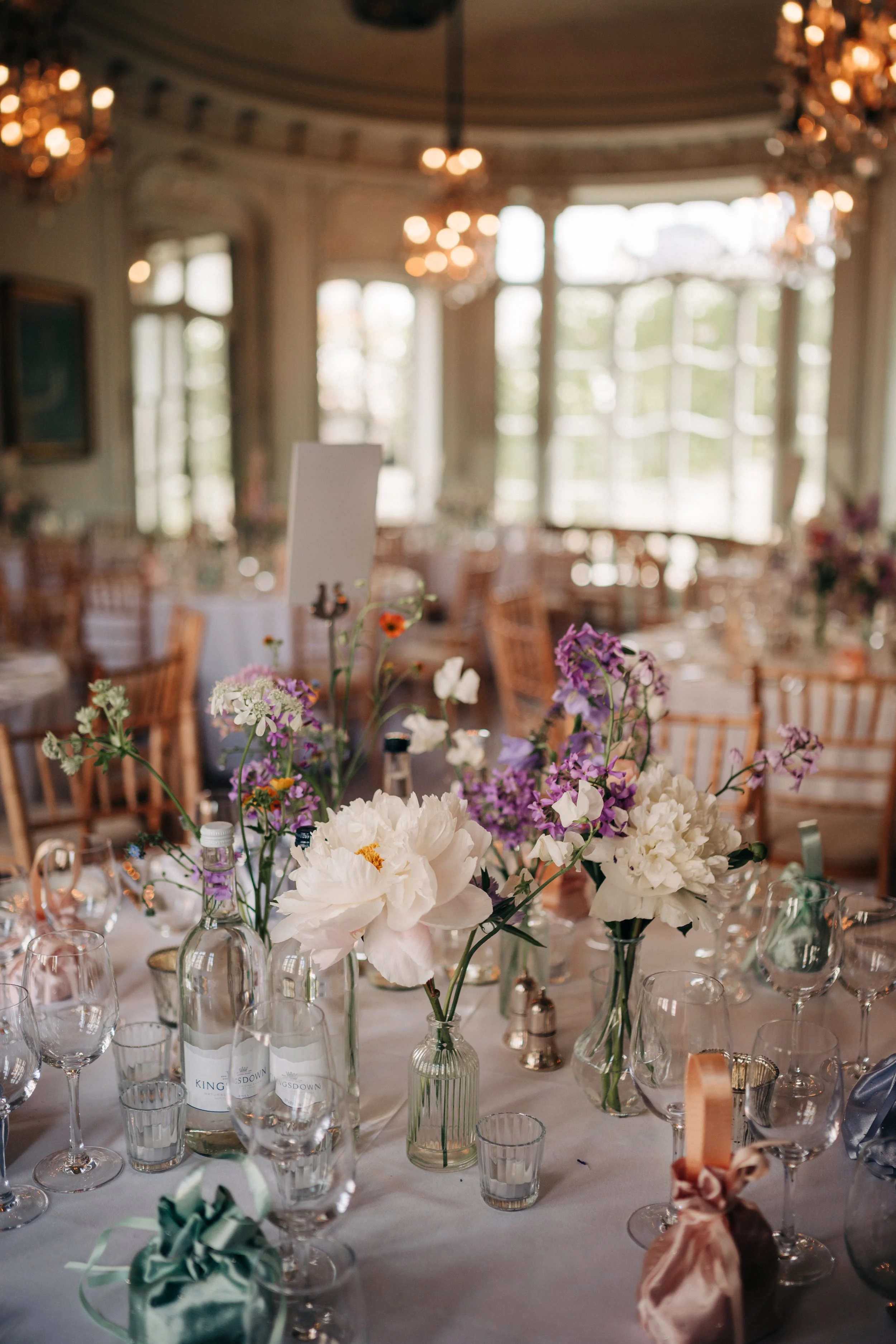 Bud vases at The Savile Club