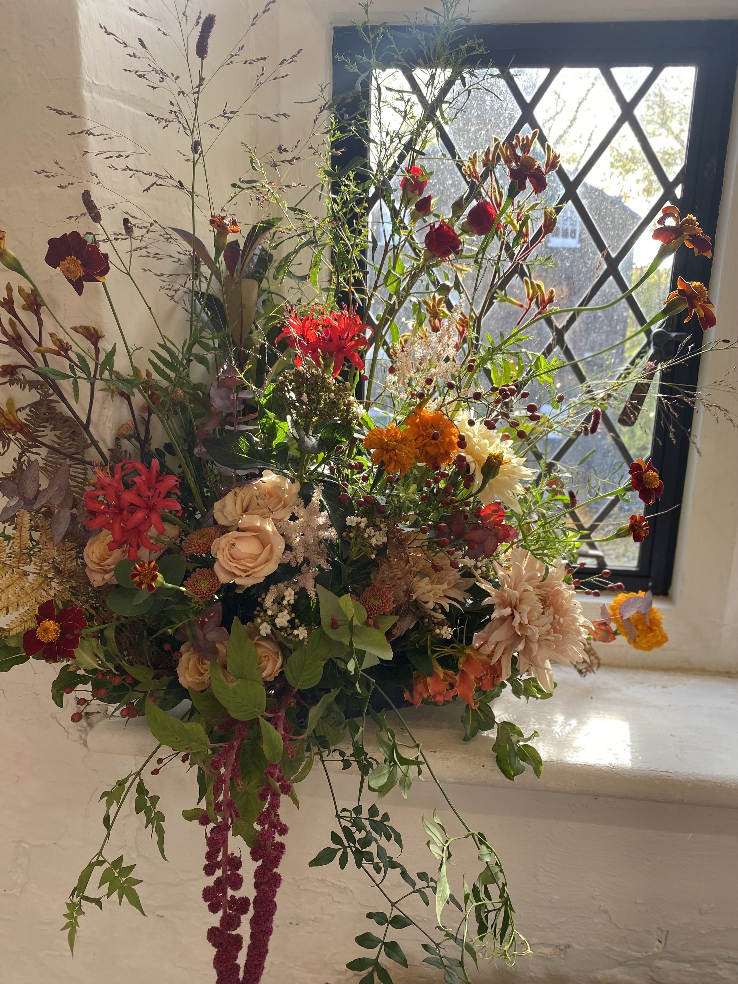 window ledge flowers