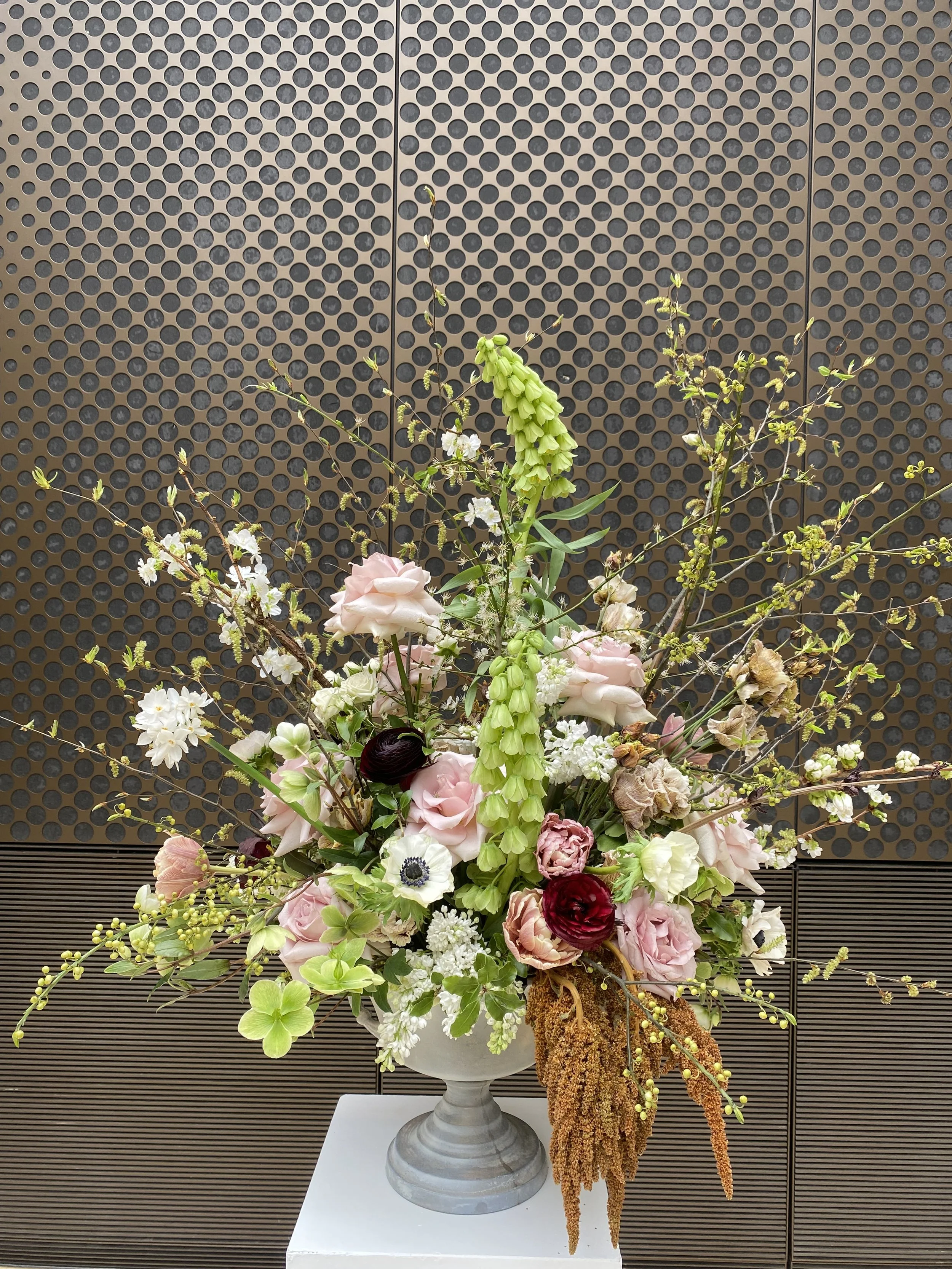 Early spring flowers for Hackney Town Hall wedding