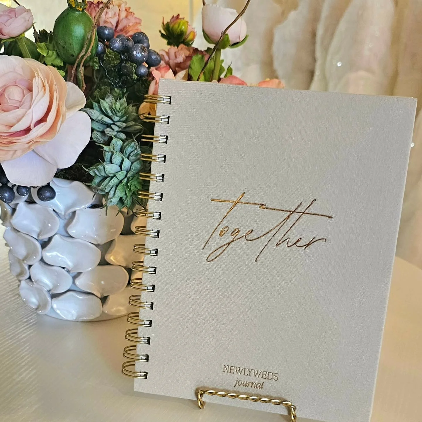 Beautifully crafted newlywed journals help preserve wonderful memories. Gold foil stamped accents. 

Now in our Gift Shop
@shop_poshgifts