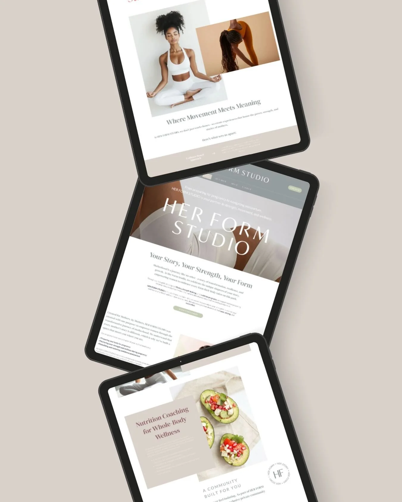 web design for @herformstudio 🤍 love designing for a brand so intentional in their approach to wellness