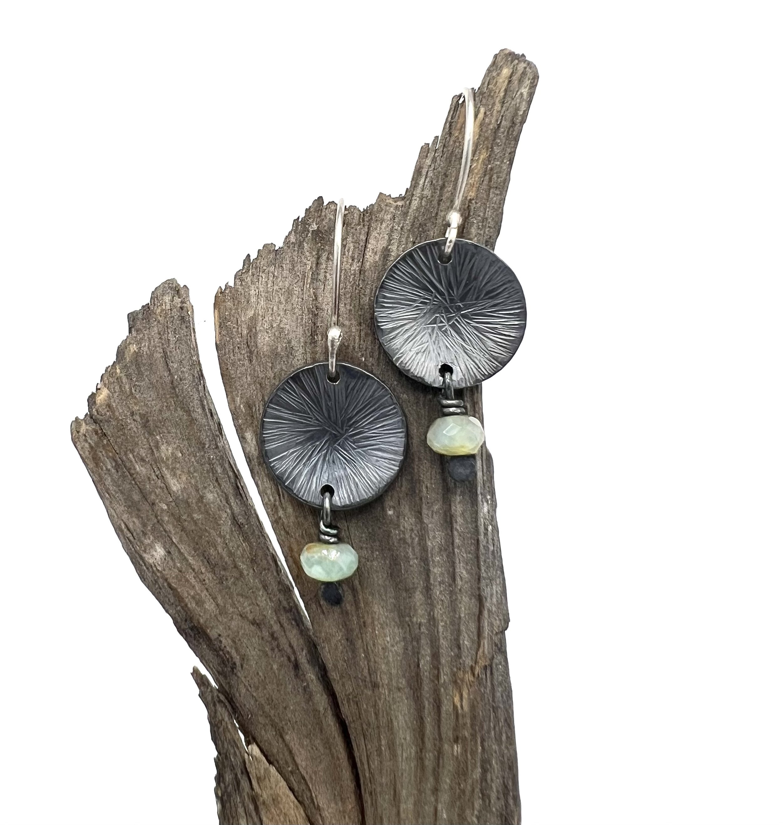 Sterling Silver Sun Disk Earring
