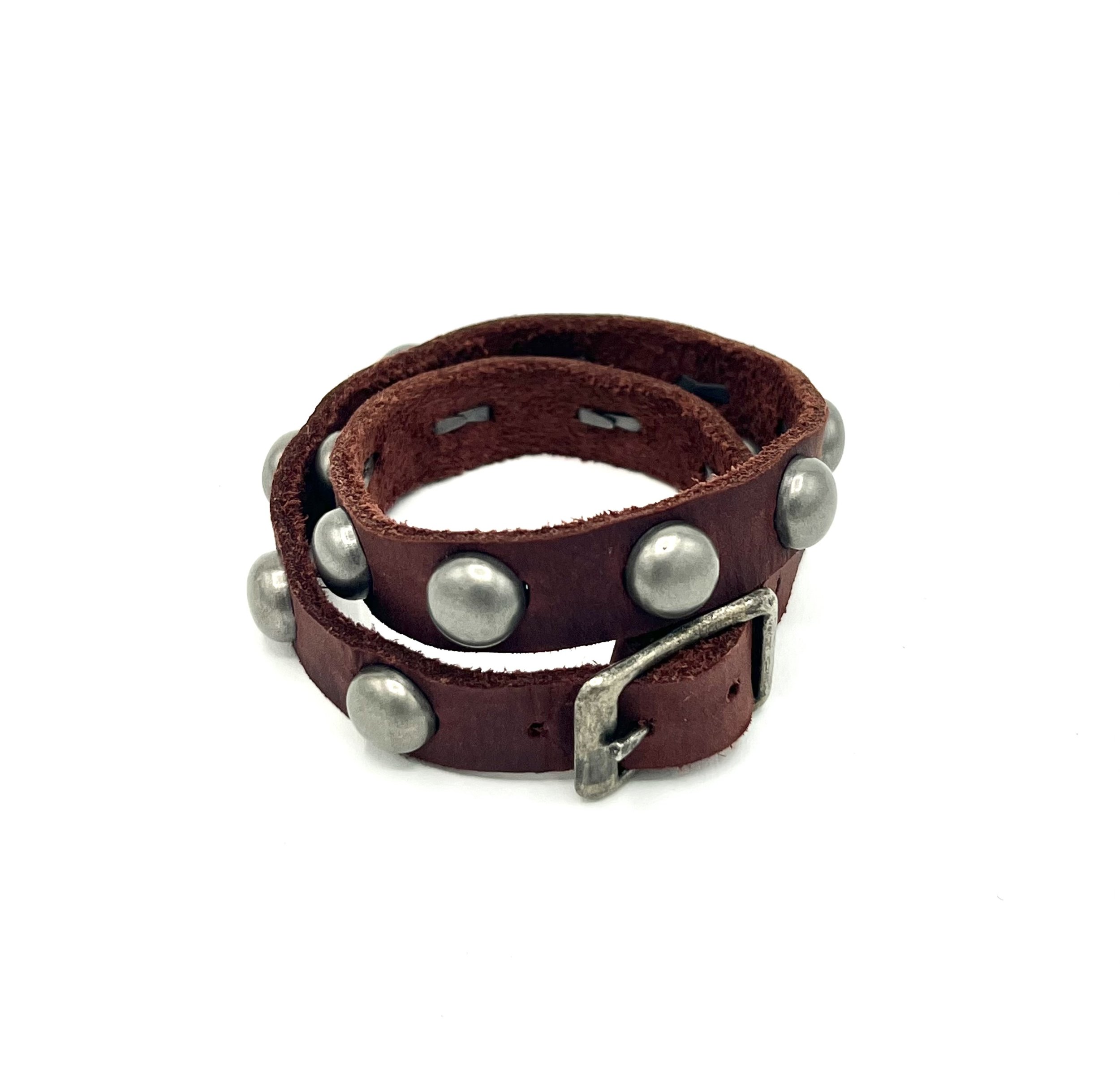 Double Wrap Cuff- Mahogany Brown