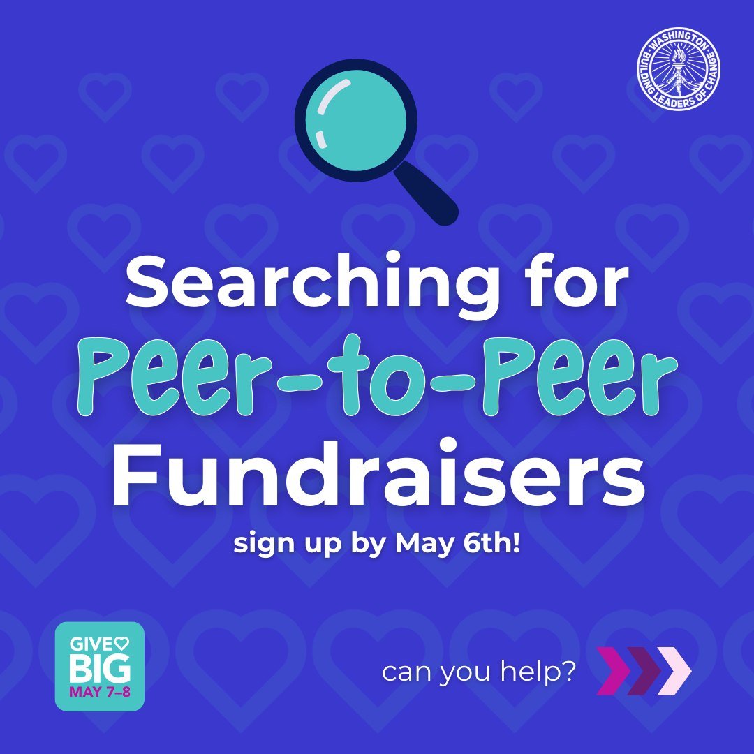 🔍 We need 10 community members to serve as Peer-to-Peer Fundraisers for our Freedom Schools giving Campaign! 🔍

✅ Sign up by May 6th send our Development Manager, Marisol, an email at marisol@wa-bloc.org

🤝 What is peer to peer fundraising? 🤝 
An