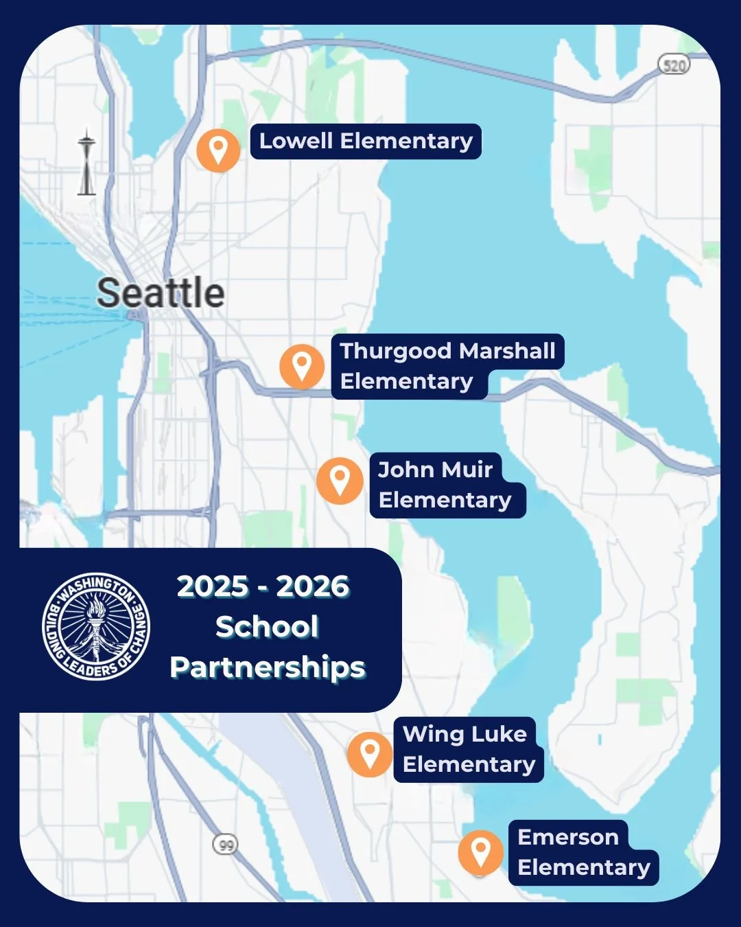 🍂Fall is in full swing and so are our 2025-2026 School Partnerships! 

🤝This year, we&rsquo;re deepening our multi-year partnerships with John Muir, Lowell, Wing Luke, and Emerson Elementary Schools&mdash;and launching a brand new partnership with 