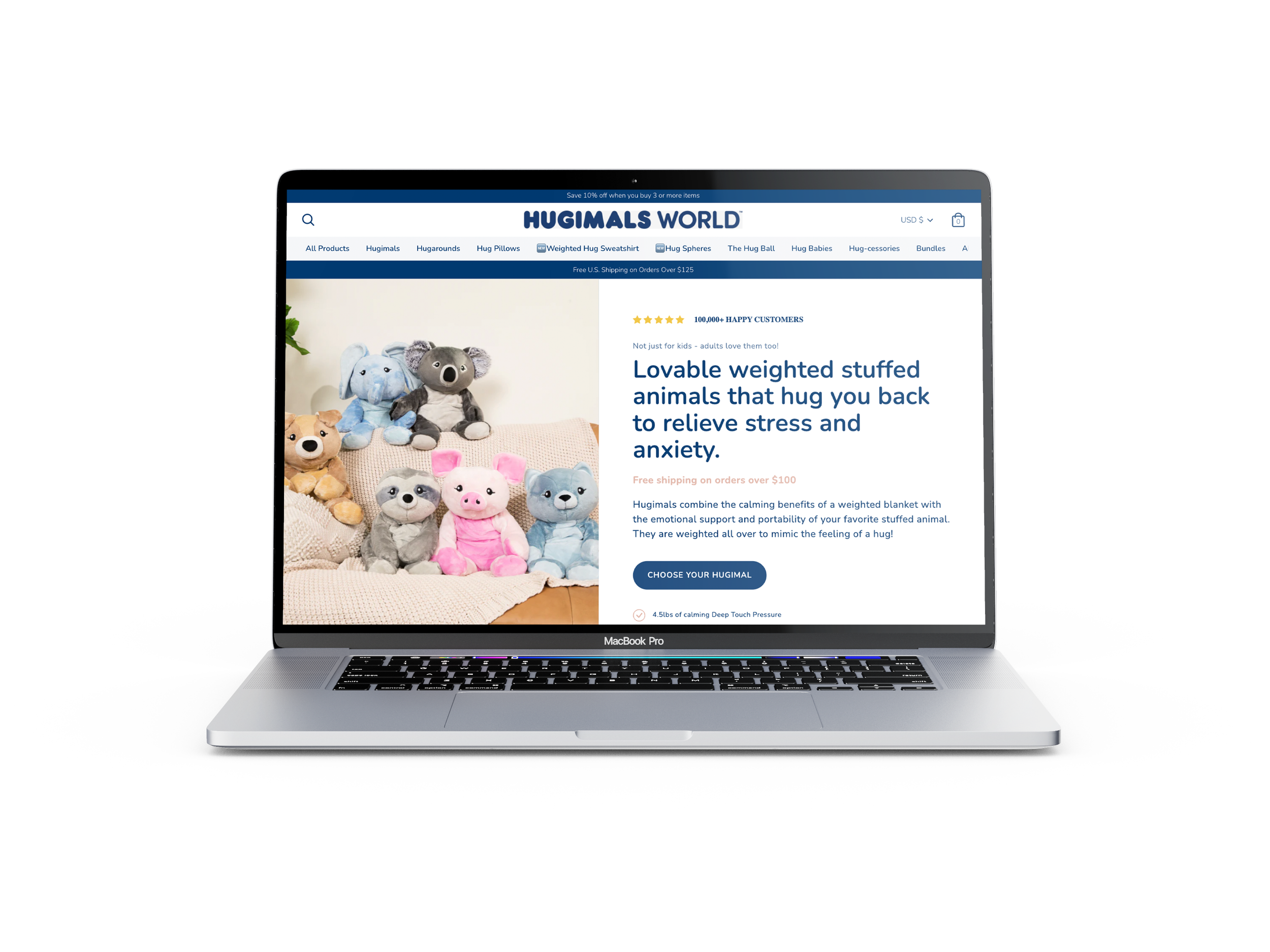 Hugimals Landing Page