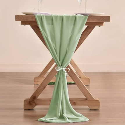 $10.00 - Chiffon Runner - Sage Green