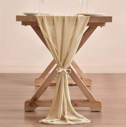 $10.00 - Chiffon Runner - Champagne