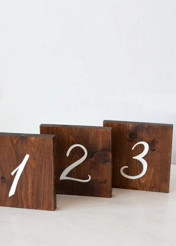 SET -$25.00 - 1-25 Wood Table Number 