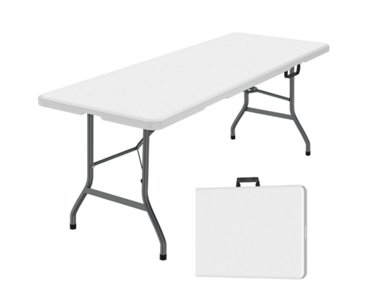 $15.00-8 ft White folding table