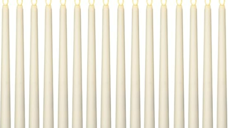 $1.50-  LED Ivory warm White Tapered Candlestick