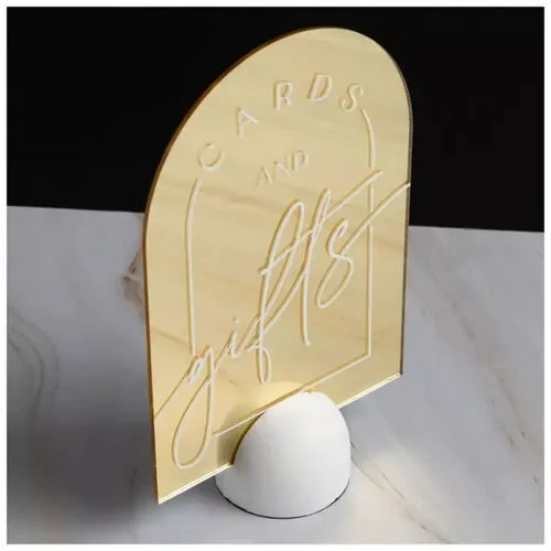 $10.00- Gold Mirror Gift Sign