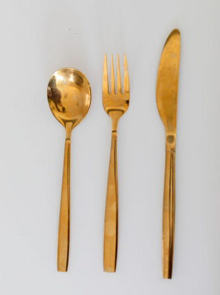 $0.75- Gold Square Fork