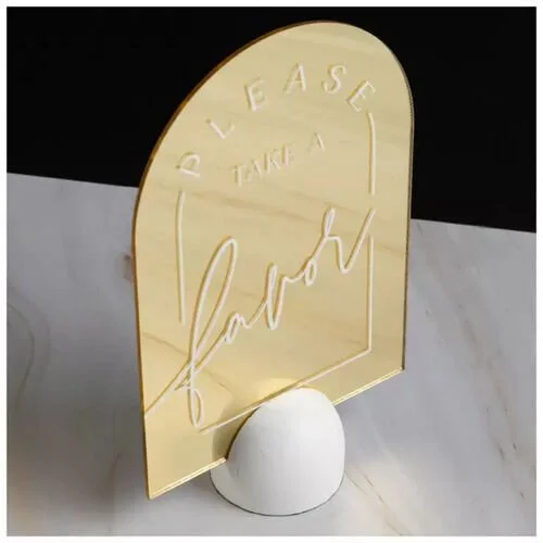 $10.00- Gold Mirror Favor Sign