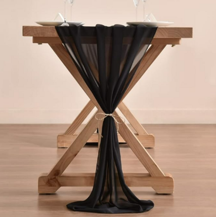 $10.00 - Chiffon Runner - Black