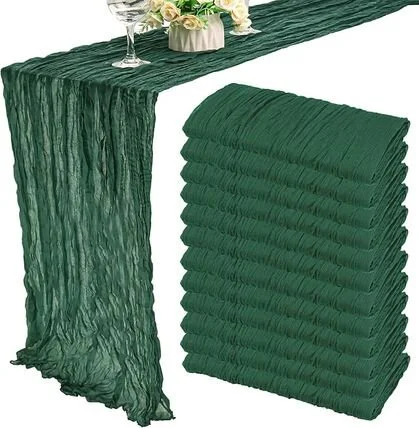 $10.00 - Cheesecloth Runner - Emerald Green