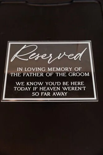 $10.00  - Acrylic Memorial Sign 