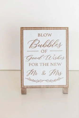 $15.00  -Wood Bubbles Sign 