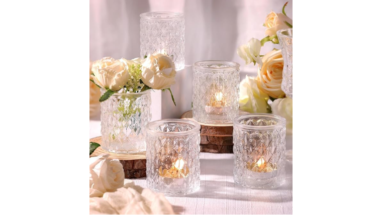 $0.75-  Vintage Clear Votive Holder 