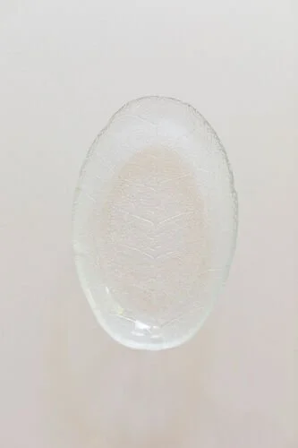 $0.75- Oval  Glass tray