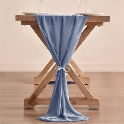 $10.00 - Chiffon Runner -Dusty Blue